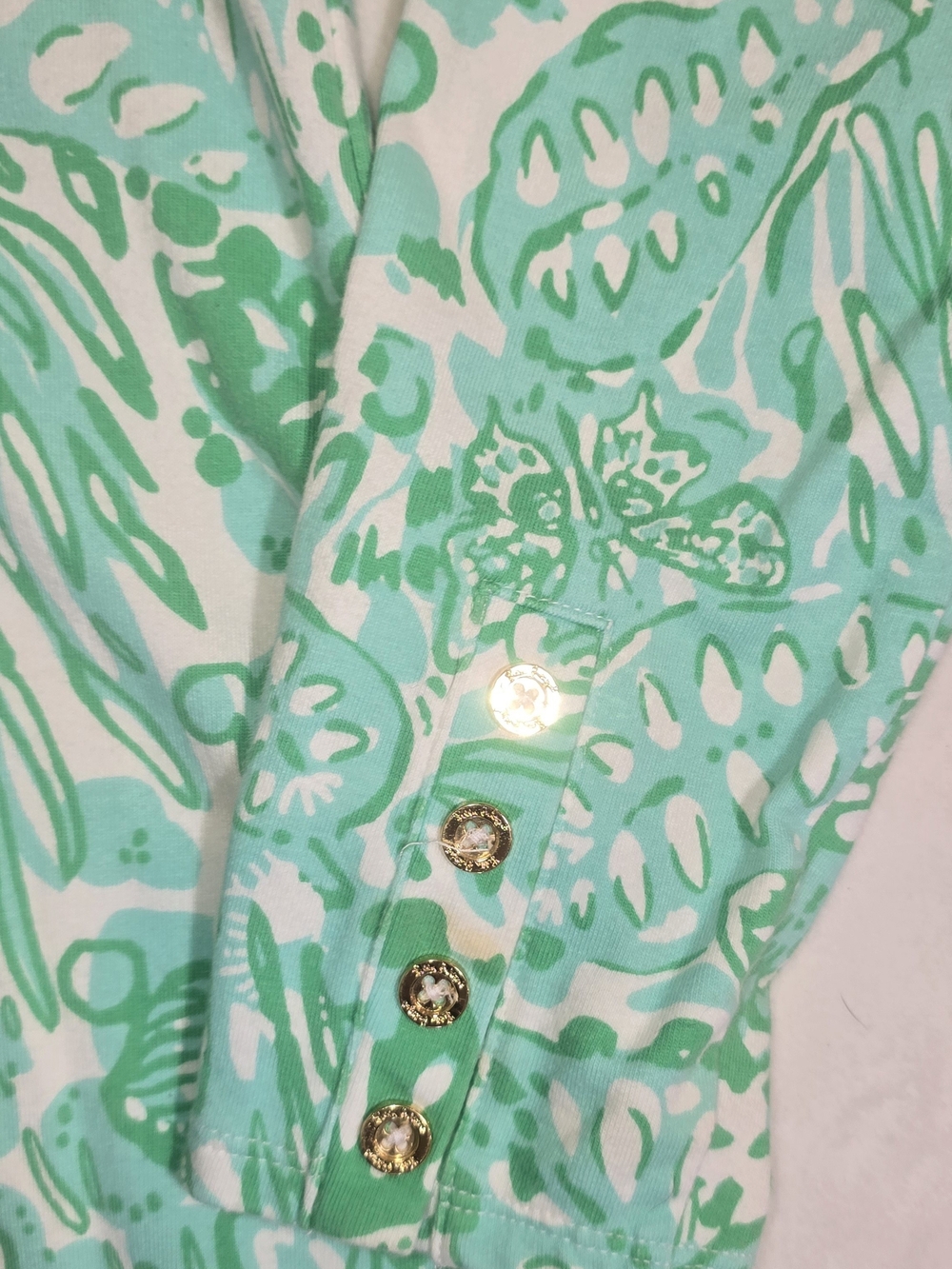 Lilly Pulitzer Hollee V-Neck Dress Green White Toucan Jungle French Terry Small - Picture 4 of 5